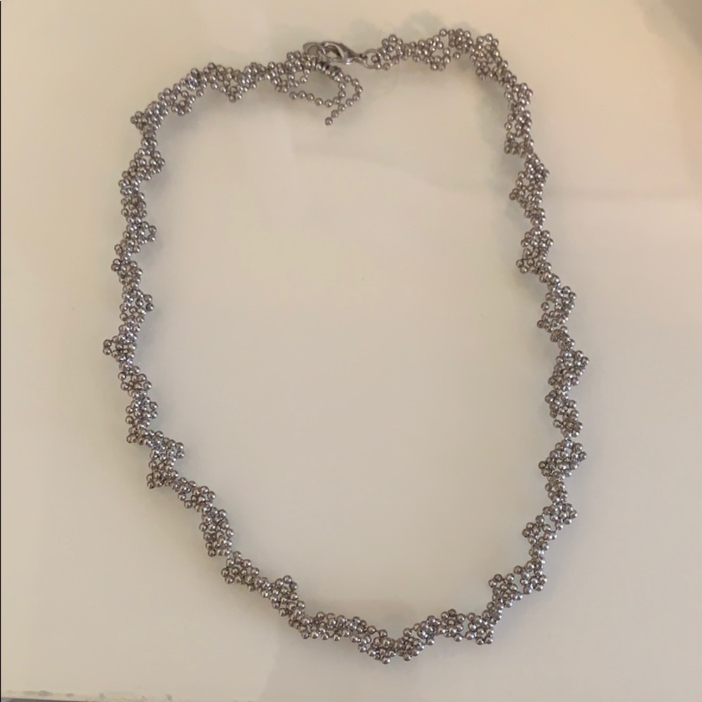 TJ Maxx Helical Silver Necklace